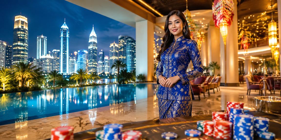 Pengguna Malaysia mendaftar akaun snp500 dengan pakaian baju kurung di Petaling Jaya